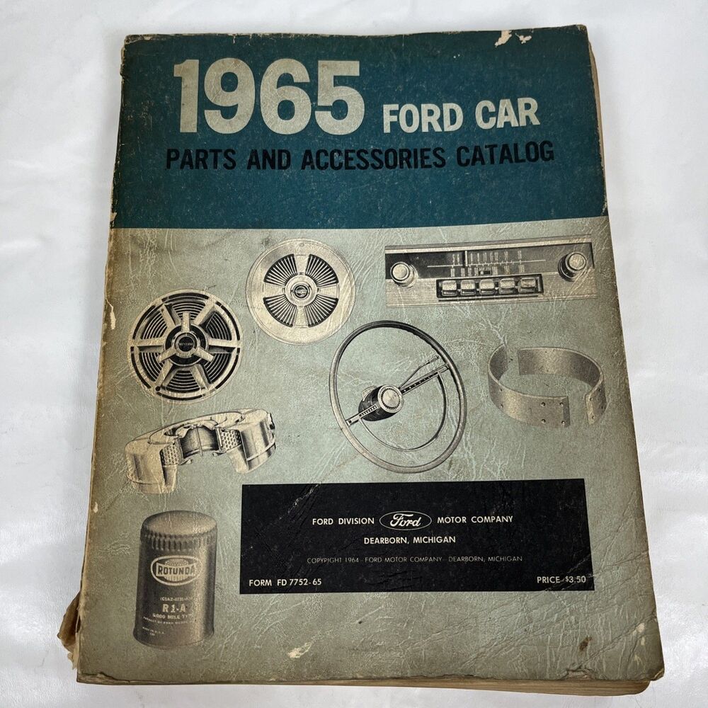 Original 1965 Ford Car Parts & Accessories Catalog Part‎ Numbers Illustrated